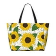 thumbnail image 2 of Sigee Sunflowers Print Extra Large Waterproof Beach Travel Bag with Zipper - Durable and Versatile for Vacation, Gym, and Daily Use, 2 of 7