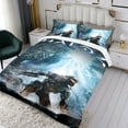 thumbnail image 3 of Halo-themed Bed Sheet Set Three Piece Set Comfortable And Skin Friendly Unique Design Home Decor Gifts For Family Friends fans54''x79''（135*200cm）, 3 of 6