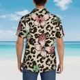 thumbnail image 4 of Kll Men'S Hawaiian Shirt Short Sleeve Button Down Beach Shirts-Leopard Dots Seamless Pattern, 4 of 7