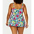 thumbnail image 2 of Plus Size Amalfi Floral Surplice Swim Dress Swimsuit, 2 of 3