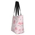 thumbnail image 3 of TEQUAN Reusable Shoulder Tote Bags, Cute Pink Parisian Style Prints Polyester Casual Shopping Grocery Bag for Women, 3 of 8