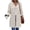 Beige, variant on Women's Long Hooded Cardigan Coat Lightweight Long Sleeve Drawstring Hoodies Relaxed Casual Solid Color Duster Jacket with Pockets M