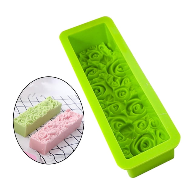 de silicona 3D para jabón, Rectangur en relieve para decoración para hogar, bricoje, hecho tostado, repostería, , 1x94x5cm Soledad Molde para hacer jabón