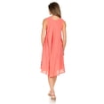 thumbnail image 2 of Sakkas Watercolor Palm Tree Tank Caftan Short Dress - Coral - One Size, 2 of 5