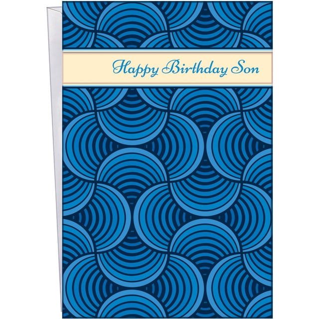Tarjeta de felicitación de cumpleaños Chuck's Card-O-Rama para hijo, 10 x 20 cm