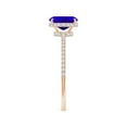 thumbnail image 3 of ANGARA Natural Thin Shank Cushion Cut Tanzanite Ring With Diamond Accents in 14K Rose Gold for Women (Size-7x5mm) | December Birthstone, Anniversary, Jewelry Gift for Women | Natural Tanzanite Ring, 3 of 9