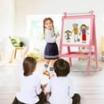 3in1 Wooden Kids DoubleSided Art Easel with Paper Roll Drawing Board