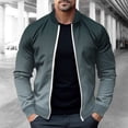 thumbnail image 1 of LOVZFMLL Jackets for Men's Fall And Winter Pocket Long Zipper Elastic Christmas Print Short Stand Up Collar Jacket, 1 of 4