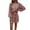Pink, variant on Dxzfnsa Women 2025 Spring Puff Long Sleeve Crewneck Smocked Maxi Dress Empire Waist Tiered A-line Swing Flowy Long Dress(Pink,S-3XL)