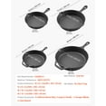 thumbnail image 2 of VEVOR Cast Iron Skillet, 4-Piece Frying Pan Set (6, 8, 10, 12 in), Skillets with Heat-Resistant Silicone Handle, Pre-Seasoned Chef's Pan, Kitchen Cookware, for Oven, Gas, Electrical, Induction, Black, 2 of 9