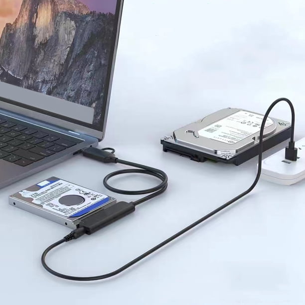 Cable adaptador de disco duro USB3.0 Interfaz SATA Plug and Play para SSD HDD de 2,5 pulgadas