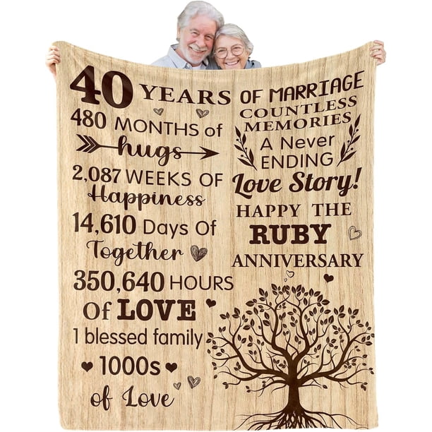 LHSHID Best Anniversary Marriage Gift Blanket Flannel Soft and Comfortable Anti static Bed Sofa Blanket 50x60in