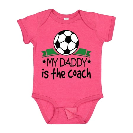 

Inktastic Soccer My Daddy is the Coach Gift Baby Boy or Baby Girl Bodysuit