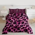thumbnail image 2 of Feelyou Cheetah Leopard Print Queen Comforter Set, Art Brush Watercolor Bedding Sets, Modern Fashion Style Reversible Bedding Comforter Set, Lightweight Room Decor, 3pcs, 2 of 8