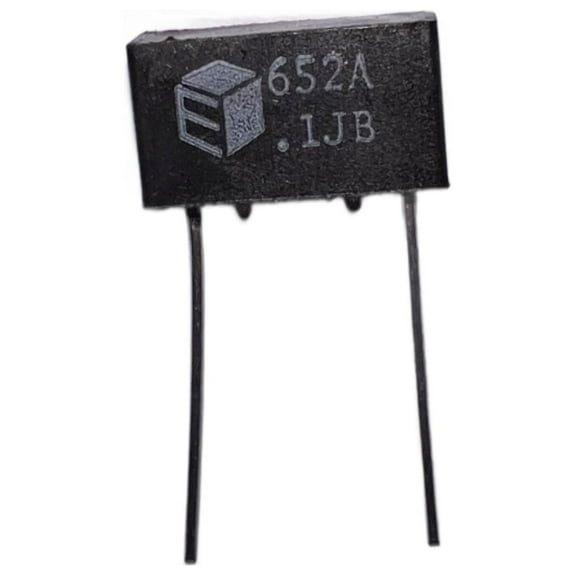 Pack of 10 652A1B104J Capacitor Film 0.1uF 100V PC 5% (13.97 X 4.572 X 7.62mm) Radial 10.16mm 125C : RoHS