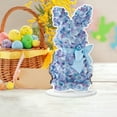 thumbnail image 5 of Blue Hydrangea Easter Bunny Decor 7.87 In Artificial Bunny Figurine With Bow Spring Easter Home Tabletop Decor, 5 of 8