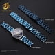 thumbnail image 4 of Correa de acero inoxidable azul de repuesto Rossini Medal Citizen Armani Longines Pulsera de cadena de reloj de piel de vaca azul de 20 mm, 21 mm y 22 mm, 4 of 5