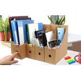 thumbnail image 2 of Magazine File Holder, Folder Holder, Magazine Organizer, Book Bins, Set of 5, Brown, 2 of 2