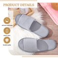 thumbnail image 4 of Pantuflas desechables Bunnycool, 12 pares, para invitados, color gris claro, 4 of 6