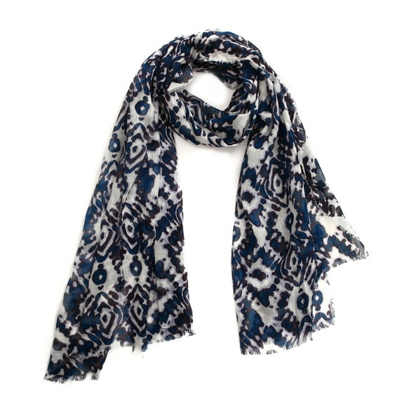 Richie House Women's Mixed Image Blue Scarf RH0752