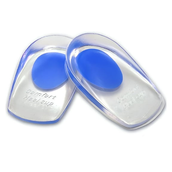 XIRQI Gel Heel Cups - Shoe Inserts for Plantar Fasciitis, Achilles Pain Relief Protectors