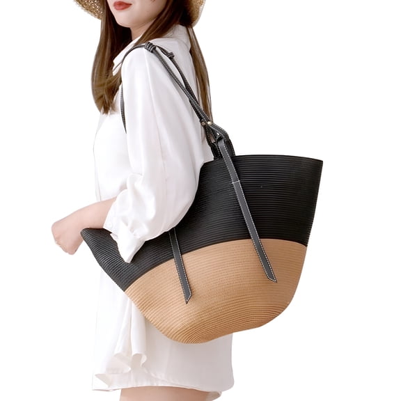 VANIDO Ladies Straw Bag Women Shoulder Crossbody Bag Tote Large Capacity Fashion Spring Summer Travel Shopping Beach Picnic Gift for Mother Wife Girls