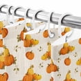 thumbnail image 6 of Shower Curtain 54"W x 78"L Fall Thanksgiving Pumpkins Pattern Linen Fabric Shower Curtains Set with Hooks Water Repellent Bathroom Curtains Machine Washable Bathroom Accessories, 6 of 6
