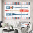 thumbnail image 1 of Designart - Watercolor Nautical paddles - Beach Canvas Artwork, 1 of 1