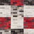 thumbnail image 3 of SAFAVIEH Studio Leather Harland Geometric Runner Rug, Grey/Red, 2'3" x 7', 3 of 4