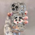 thumbnail image 2 of "TPU Crafted" Electroplated Cream Pattern Anti-fall Mobile Soft Phone Case With Lanyard For IPhone14/14Plus/14Pro/14Pro Max, iPhone13/13Pro/13Pro Max, iPhone12/12Pro/12Pro Max, iPhone11/11Pro/11Pro Ma, 2 of 5