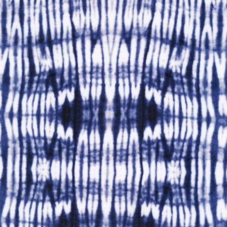 - SHASON TEXTILE (3 Yards cut) POLY KNIT JAPANESE SHIBORI PRINT, BLUE / NAVY TIE DIE