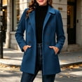 thumbnail image 3 of Cmtiyu Winter Coats for Women Classic Notched Collar Long Sleeve Button Pea Coats with Pockets Casual Fall Winter Outerwear Jackets S-2XL, 3 of 7