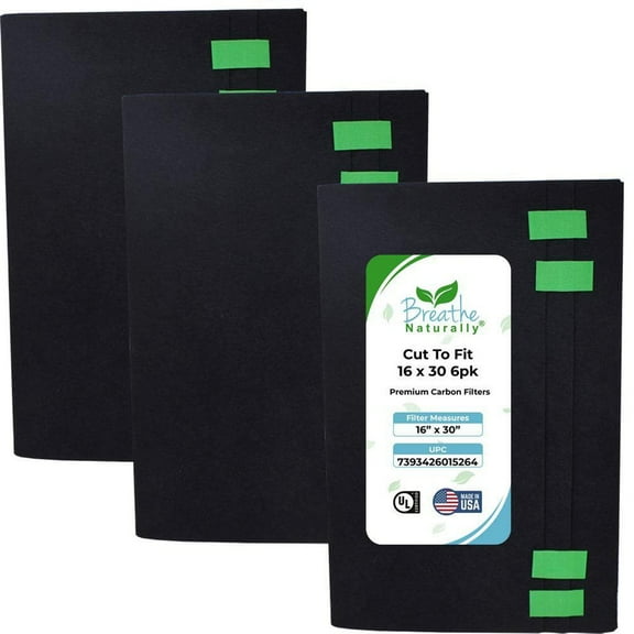 Cut to Fit Carbon Filters - 16x30 6pk