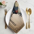 thumbnail image 2 of Early Rooster Cloth Napkins, Brown Spring Farmhouse Vintage Chicken Washable and Reusable Dinner Napkins Set of 8, Table Napkin for Kitchen Party Birthday Wedding Hotel Housewarming 20"x20", 2 of 9