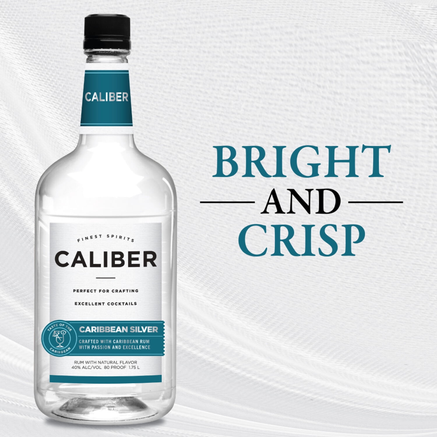 Caliber Light Rum, 1.75 L PET Bottle, 40.0% ABV