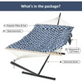 thumbnail image 6 of SUNCREAT Polyster Double Portable Hammock with Stand Included,Extra Large Two Person Hammock, Blue Pattern, 6 of 8