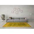 thumbnail image 3 of Ahgly Company Indoor Square Oriental Yellow Traditional Area Rugs, 3' Square, 3 of 4