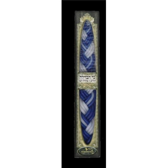 Bazeh Madlukin 71026 Havdalah Candle, Blue & White