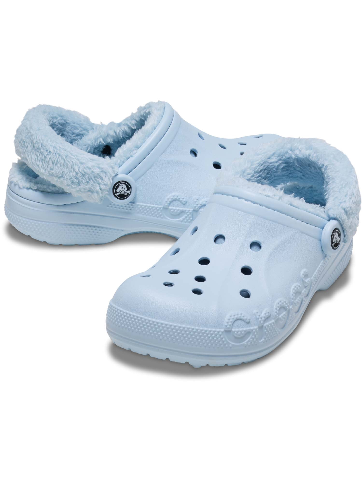 Crocs Unisex Baya Lined Fuzz Strap Clogs