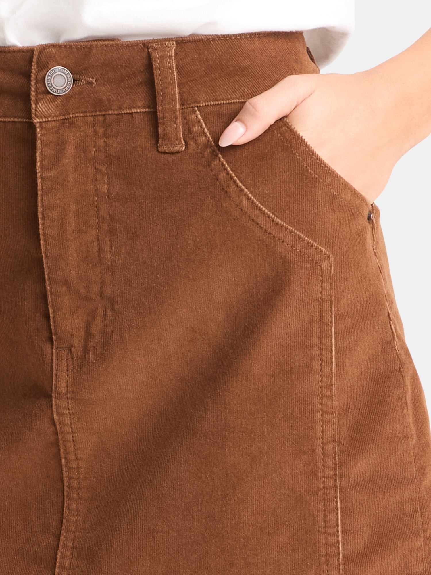 Time and Tru Women's Corduroy Mini Skirt, Sizes 0-20
