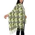 thumbnail image 4 of Cauagu pelecus cultratus Print Women Wrap Shawl tassels Scarves Retro Scarf 77.6"X28.3", 4 of 8