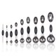 thumbnail image 1 of Bearachild Cucharas medidoras de mano para pastel seco, juego de acero inoxidable, utensilios de cocina para Chef de panadería, accesorios para Cocina y Comedor negro 9 piezas Bearachild HA009706-05, 1 of 6