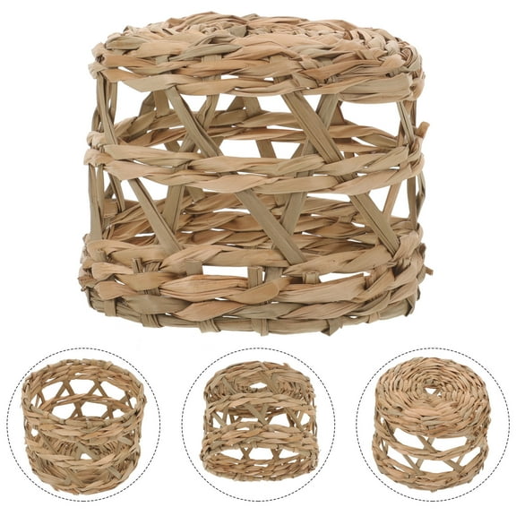 Sparsain Woven Straw Lamp Shade for Rustic Farmhouse Ceiling Lamp