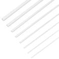 thumbnail image 1 of 32Pcs White Plastic Round Hollow Tube Length 11.8 Inch Diameter 2/2.5/3/4/5/6/8/10mm Plastic Model Tube White Plastic Rods Round Bar Hollow Tubing Rod for Architectural Model Making, 1 of 7