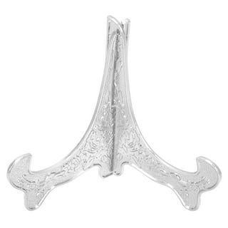 2pcs Plate Holder Plate Stands For Display Silver Iron Display