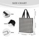 thumbnail image 3 of Easygdp Houndstooth Black And White Bolsa Tote para Mujer, Bolso de Hombro para Trabajo, Playa, Viajes, Compras y Supermercado, 3 of 7