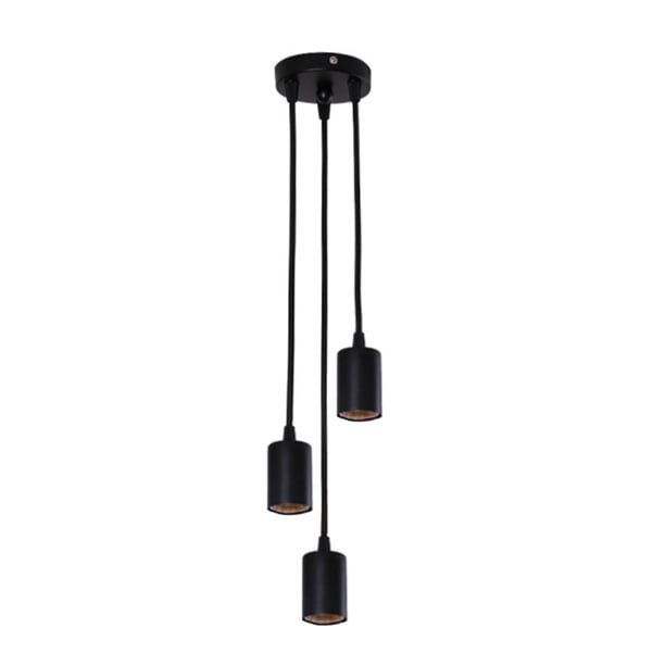 1pc Lámpara de techo para el hogar de tres cabezales lámpara de araña de tres cabezas adornador (negro)