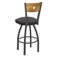 thumbnail image 3 of 830 Voltaire 25" Swivel Counter Stool with Pewter Finish, Medium Back and Canter Storm Seat, 3 of 3