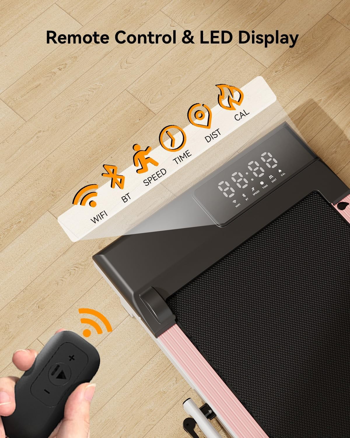 Folding Treadmill for Home,3 in 1 Under Desk Treadmill for Home&Office,Speed Range 7.5mph,300lbs Weight Capacity