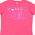 thumbnail image 4 of Inktastic Poppy's Girl Pink with Hearts Girls Toddler T-Shirt, 4 of 5